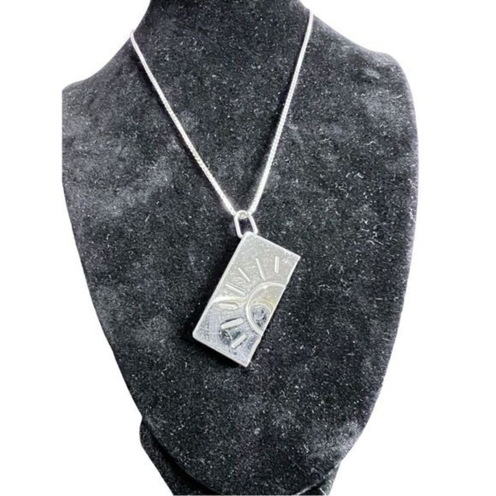 Authentic Hermès Sun Charm on Sterling Silver Chain in Box - Picture 3 of 5